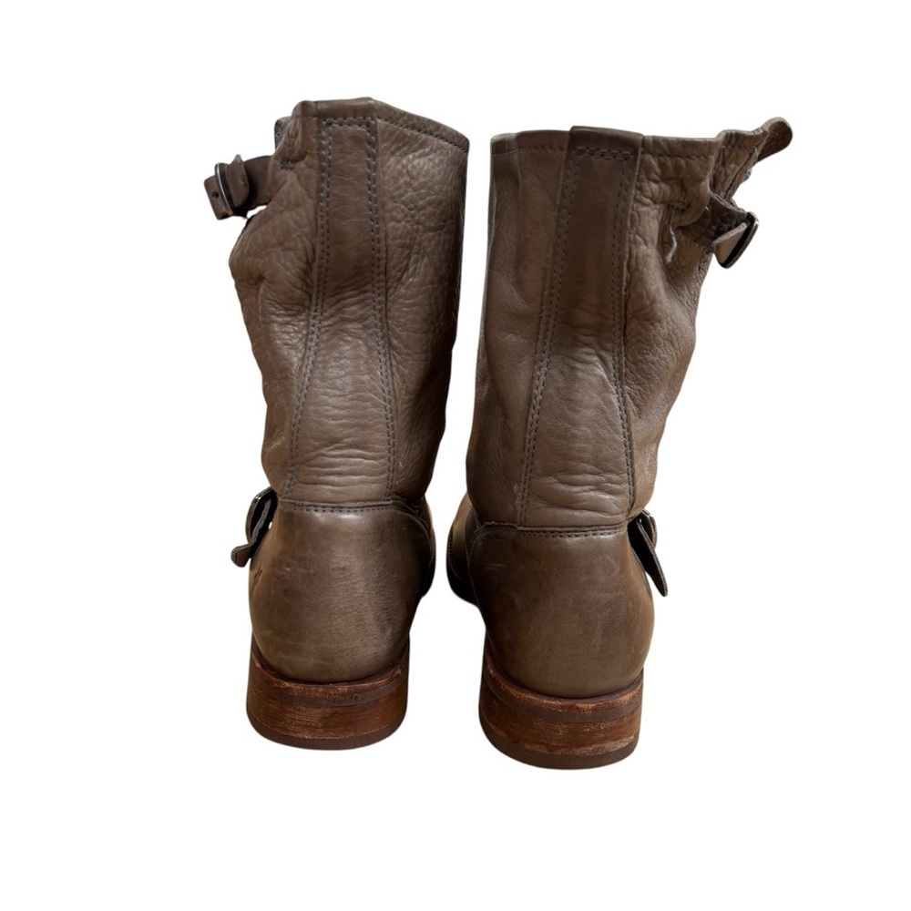 Frye Veronica Shortie Short Grey/Brown Leather Pull-On Boots Women’s Size 6 - Picture 6 of 10